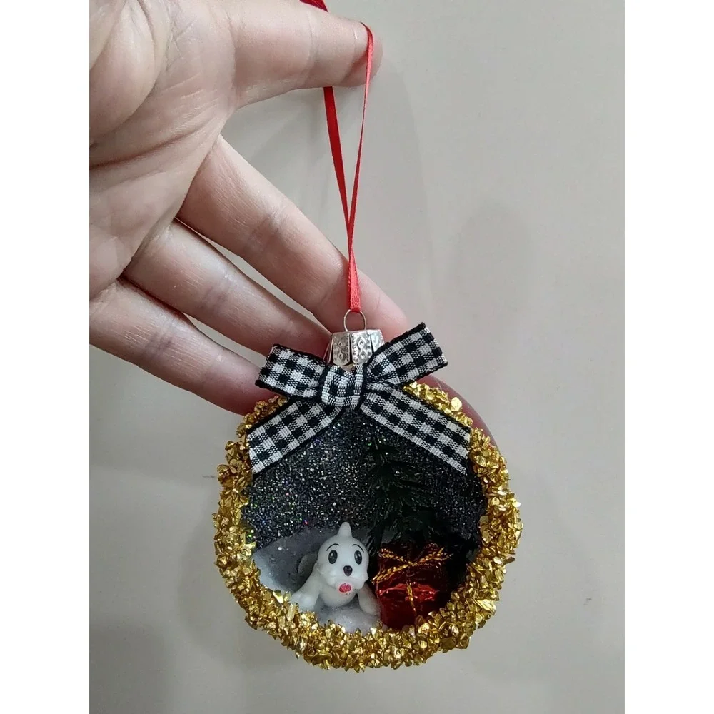 Seel Christmas Ornament Handmade OOAK Shatterproof Miniature Pokemon Anime O7
